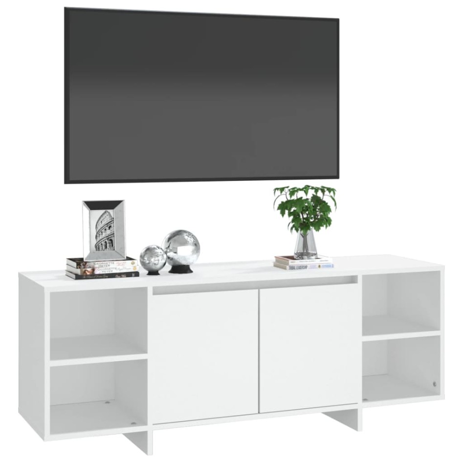 Mueble para TV madera contrachapada blanco 130x35x50