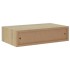 Estantes de pared con cajón 2 uds MDF roble/blanco