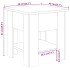 Mesa de centro madera de ingeniería roble Sonoma 40x40x42