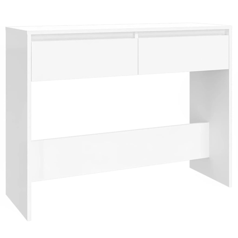 Mesa consola madera de ingeniería blanca 100x35x76,5