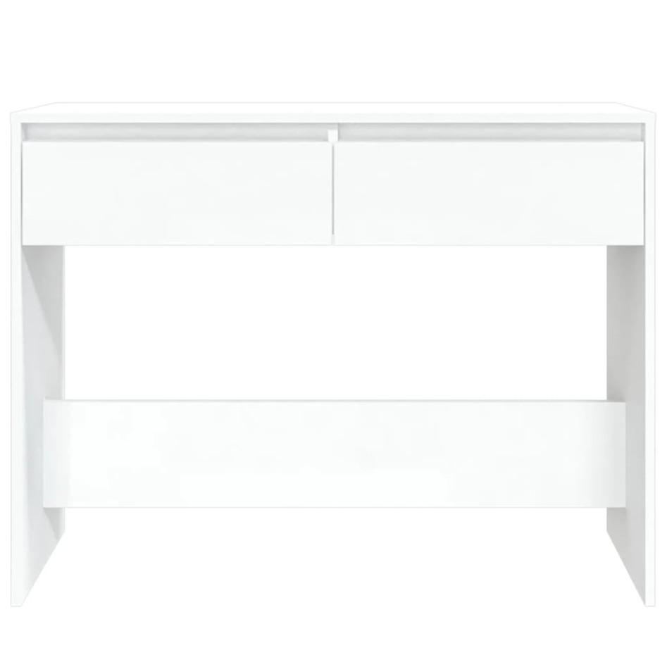 Mesa consola madera de ingeniería blanca 100x35x76,5