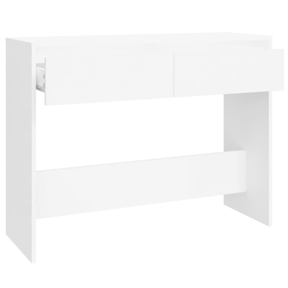 Mesa consola madera de ingeniería blanca 100x35x76,5