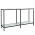 Mesa de consola vidrio templado blanco 140x35x75,5