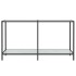 Mesa de consola vidrio templado blanco 140x35x75,5