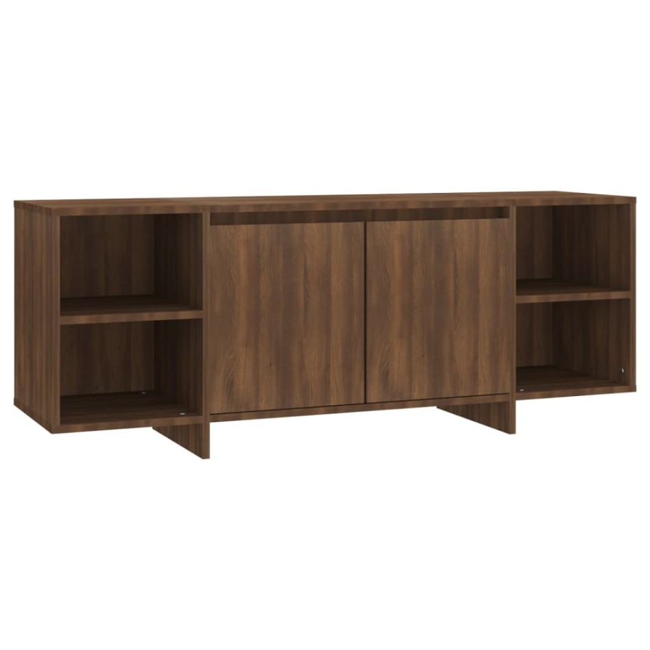 Mueble de TV madera de ingeniería marrón roble 130x35x50
