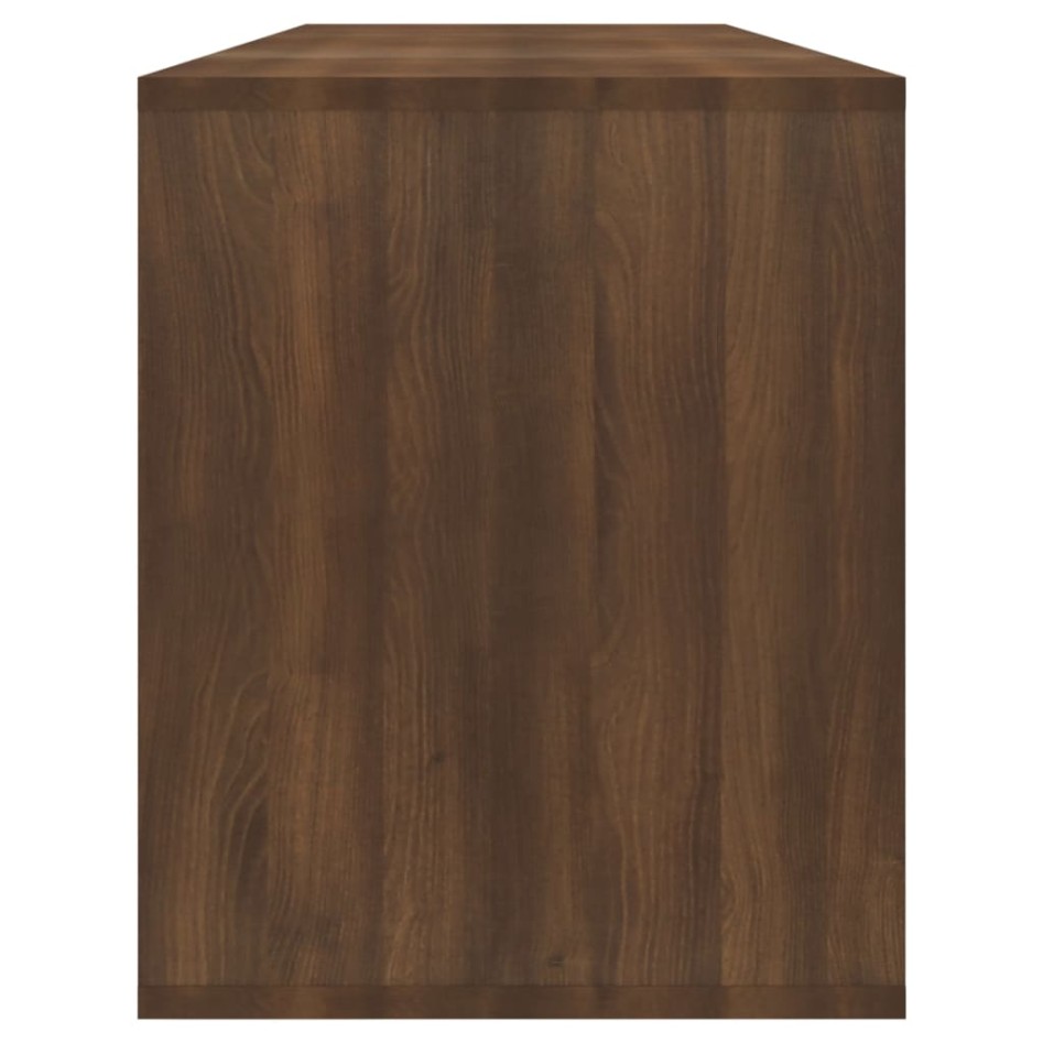 Mueble de TV madera de ingeniería marrón roble 130x35x50