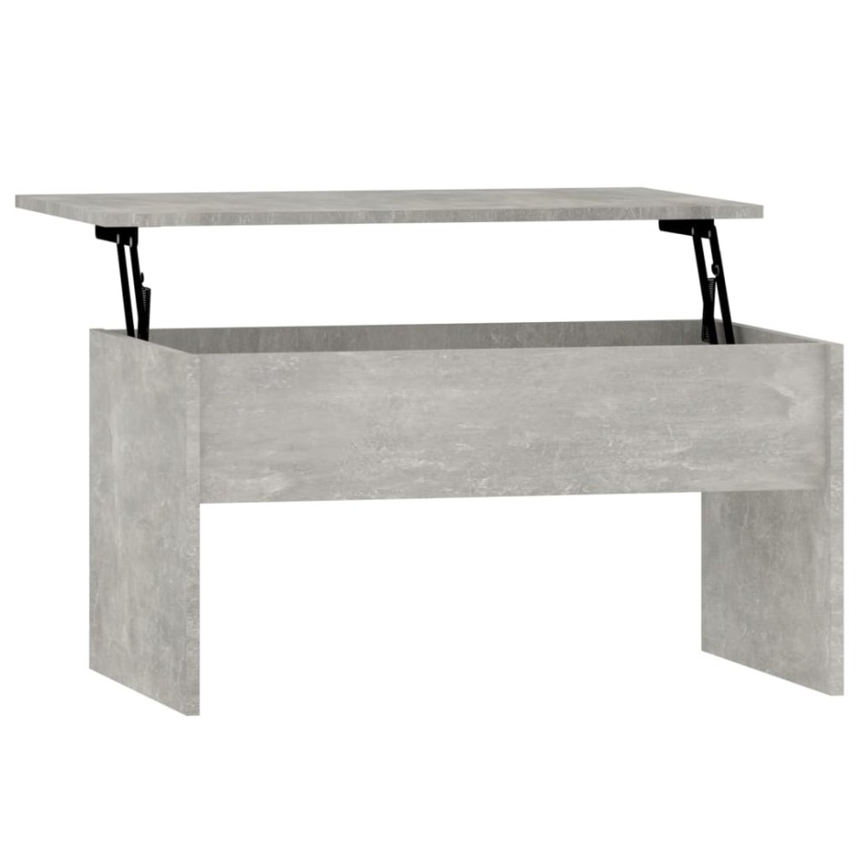 Mesa de centro madera ingeniería gris hormigón 80x50,5x41,5