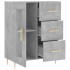 Aparador de madera de ingeniería gris hormigón 69,5x34x90