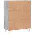 Aparador de madera de ingeniería gris hormigón 69,5x34x90