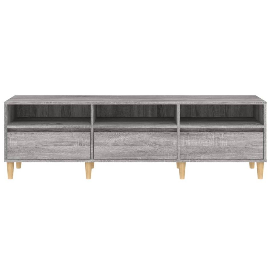 Mueble para TV madera contrachapada gris Sonoma 150x30x44,5