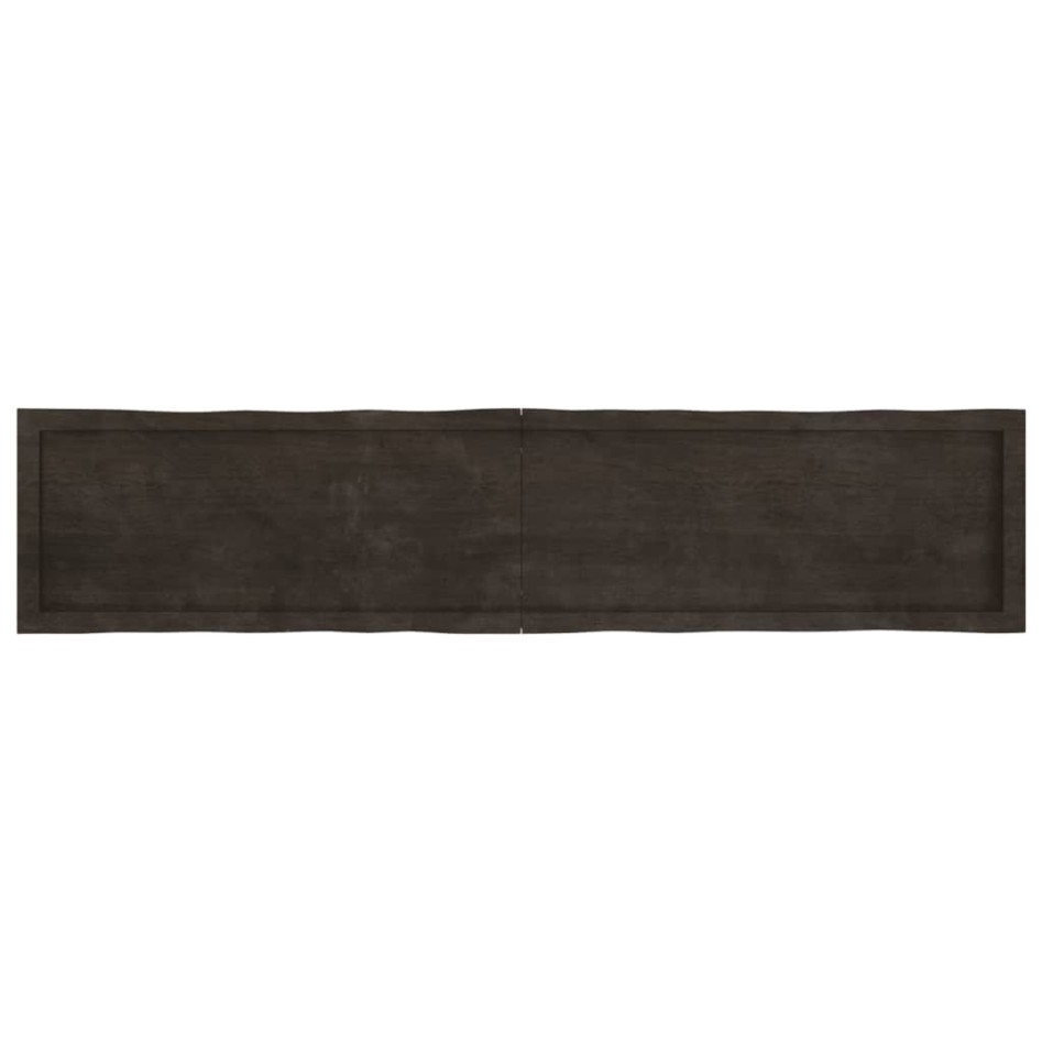 Tablero mesa madera tratada borde vivo marrón 180x40x(2-4)