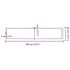 Tablero mesa madera tratada borde vivo marrón 180x40x(2-4)