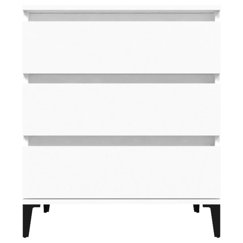 Aparador de madera contrachapada blanco 60x35x70