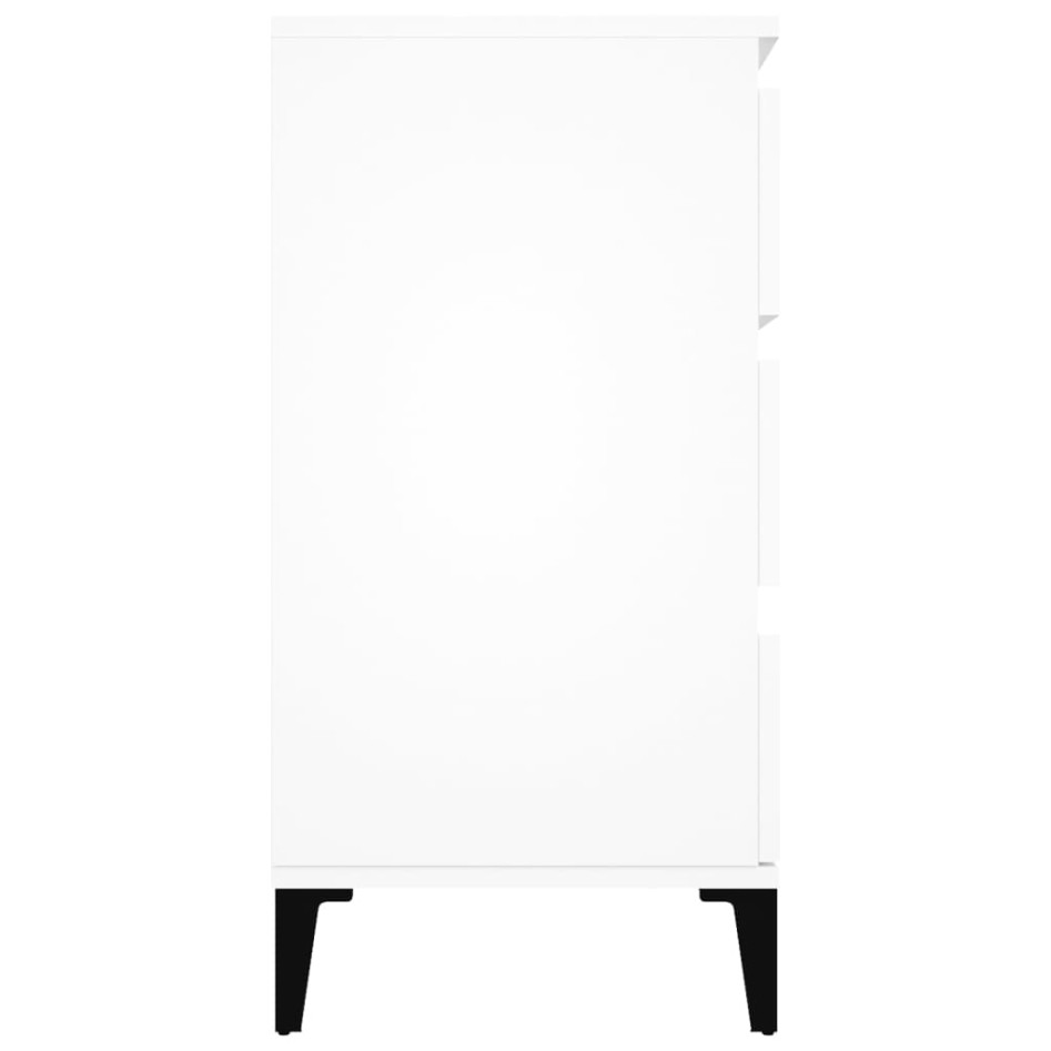 Aparador de madera contrachapada blanco 60x35x70