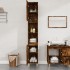 Armario de baño madera contrachapada roble ahumado 30x30x190