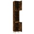 Armario de baño madera contrachapada roble ahumado 30x30x190