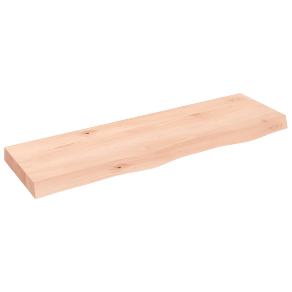 Estante de pared madera maciza roble sin tratar 100x30x(2-6)
