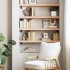 Estante de pared madera maciza roble sin tratar 100x30x(2-6)