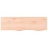 Estante de pared madera maciza roble sin tratar 100x30x(2-6)