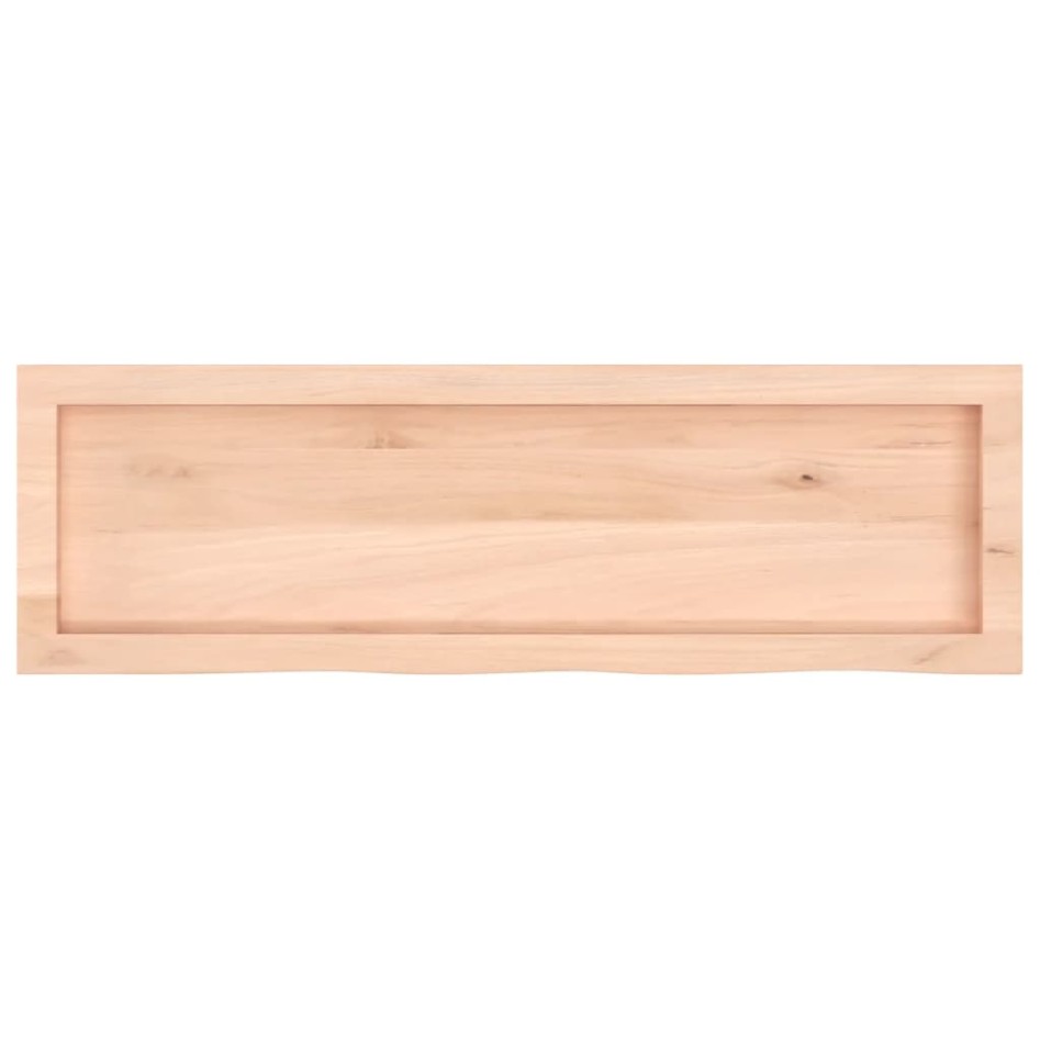 Estante de pared madera maciza roble sin tratar 100x30x(2-6)