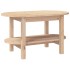 Mesa de centro de madera maciza de pino 80x45x45
