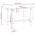 Mesa de centro de madera maciza de pino 80x45x45
