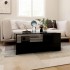 Mesa de centro madera de ingeniería negra 102x55x42