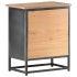 Mesita de noche de madera maciza de acacia gris 40x30x50