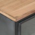 Mesita de noche de madera maciza de acacia gris 40x30x50