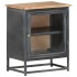 Mesita de noche de madera maciza de acacia gris 40x30x50