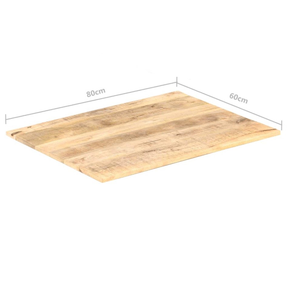 Superficie de mesa madera maciza de mango 15-16 mm 80x60