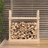 Leñero de madera maciza de pino 110x35x108,5