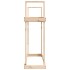 Leñero de madera maciza de pino 110x35x108,5