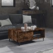 Mesa de centro madera de ingeniería roble ahumado 90x60x35 cm