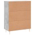 Aparador de madera de ingeniería gris hormigón 69,5x34x90