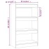 Estantería/divisor madera ingeniería roble ahumado 60x30x103