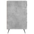 Mesita de noche madera de ingeniería gris hormigón 40x40x66