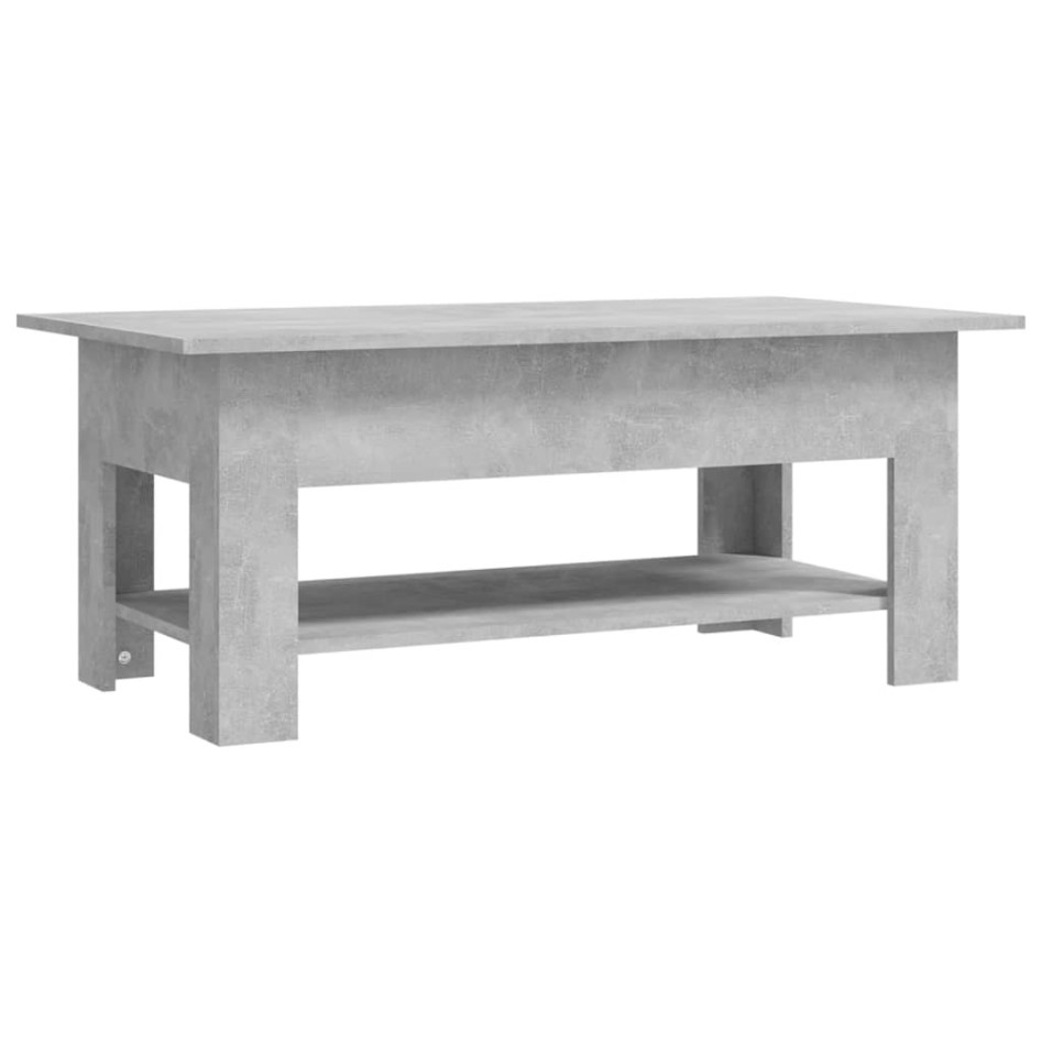 Mesa de centro madera de ingeniería gris hormigón 102x55x42