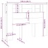 Mueble cabecero roble ahumado 140x18,5x104,5