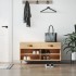 Banco zapatero madera de ingeniería roble Sonoma 102x35x55