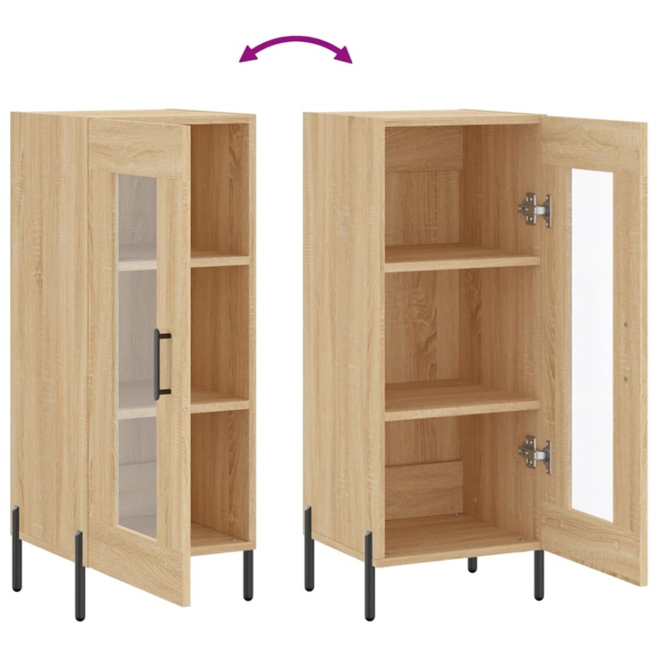 Aparador madera contrachapada color roble Sonoma 34,5x34x90