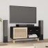 Mueble para TV madera maciza pino y ratán natural 80x30x40