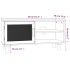 Mueble para TV madera maciza pino y ratán natural 80x30x40