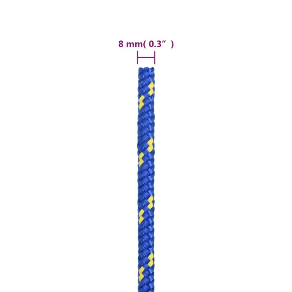 Cuerda de barco polipropileno azul 8 mm 250