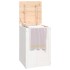 Baúl para la colada madera maciza de pino blanco 44x44x66