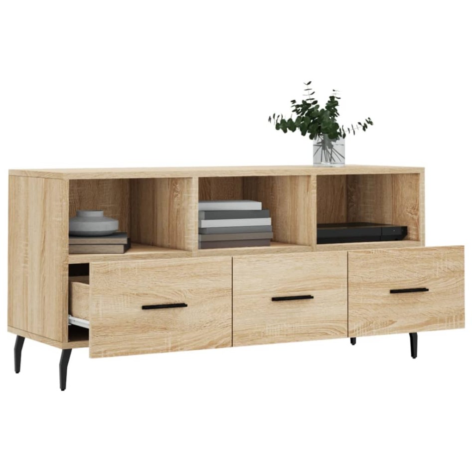 Mueble de TV madera de ingeniería roble Sonoma 102x36x50