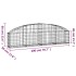 Cesta de gaviones forma arco hierro galvanizado 200x30x40/60