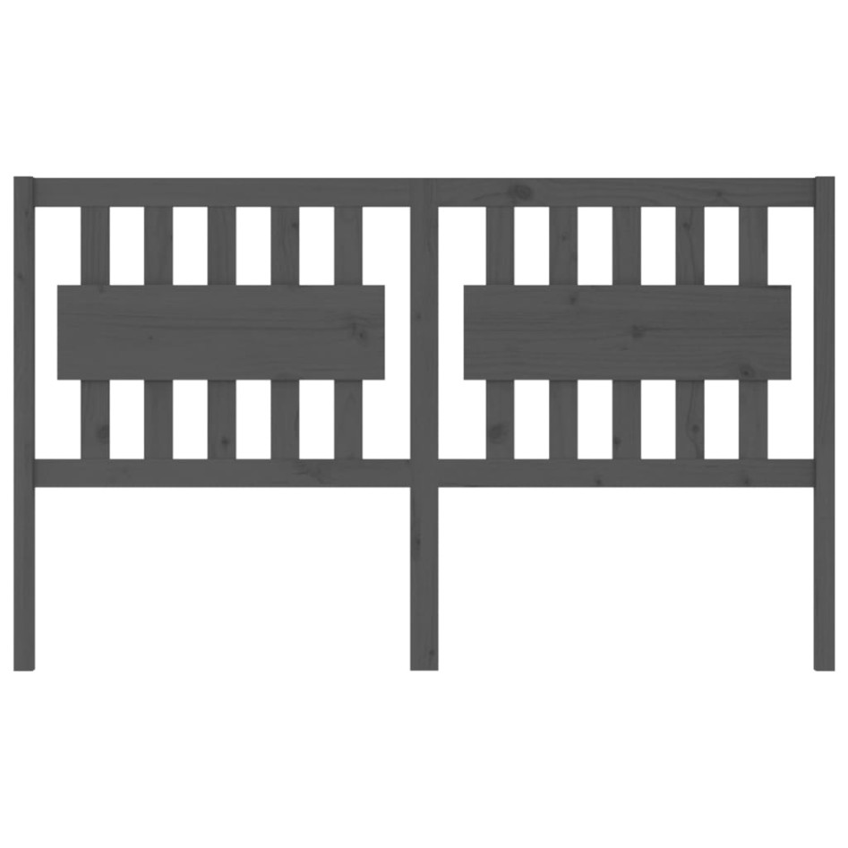 Cabecero de cama madera maciza de pino gris 165,5x4x100