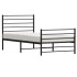 Estructura cama sin colchón con estribo metal negro 100x190