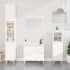 Armario de baño madera contrachapada blanco 65x33x60